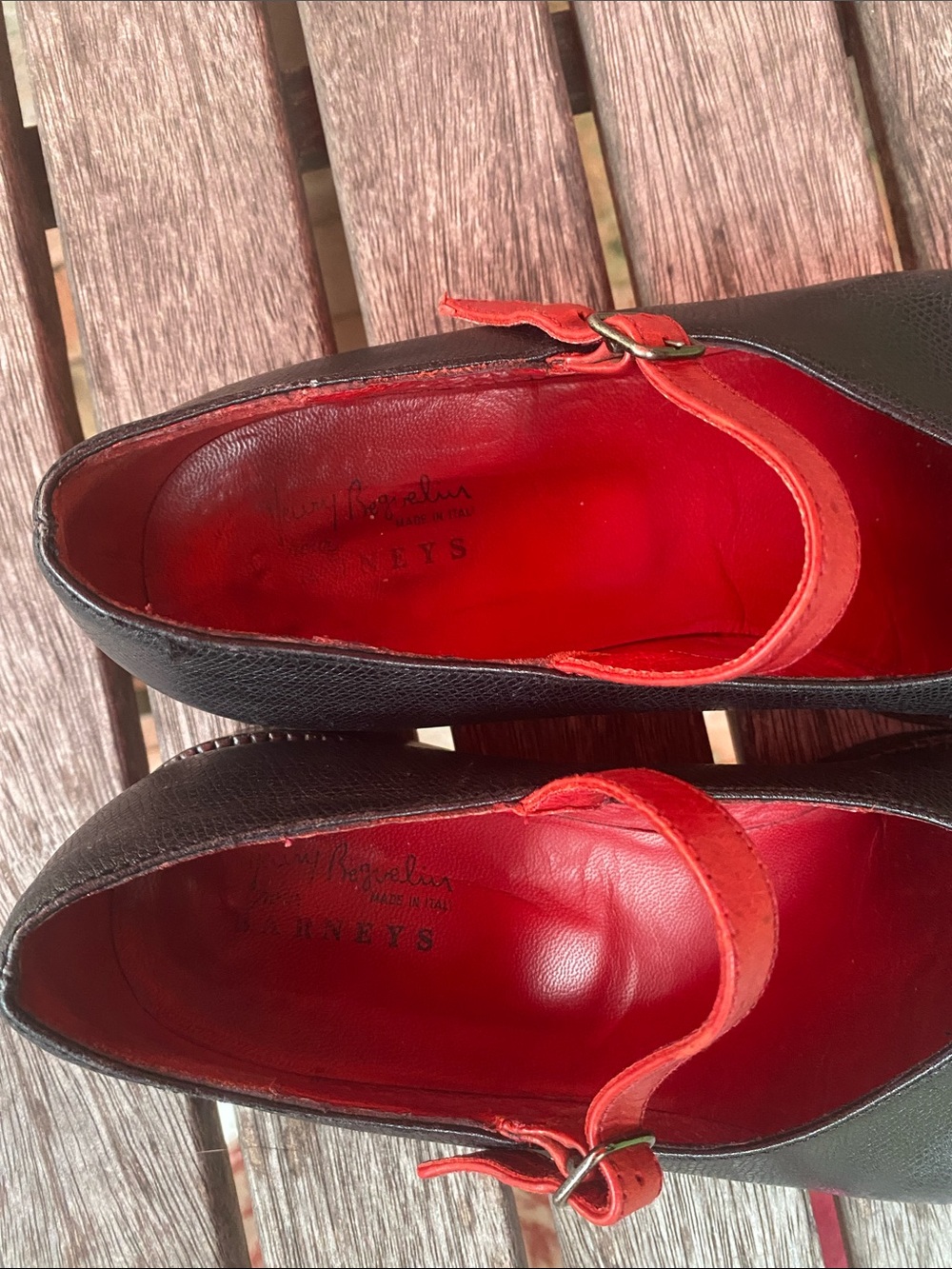 Henry Beguelin Barney’s Women’s Black Leather Mary Jane Flats - Picture 3 of 10